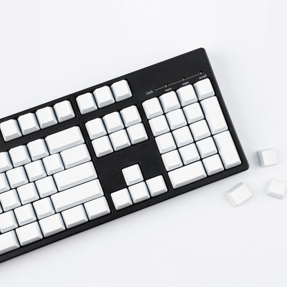 YMDK 108 Keys Black White Blank ABS Spray-painted OEM XDA Profile Keycaps for MX Mechanical Keyboards DIY Laser Engraving