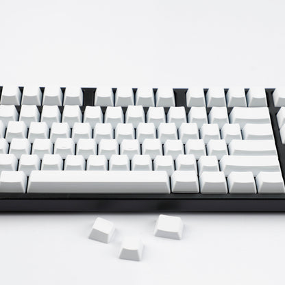 YMDK 108 Keys Black White Blank ABS Spray-painted OEM XDA Profile Keycaps for MX Mechanical Keyboards DIY Laser Engraving