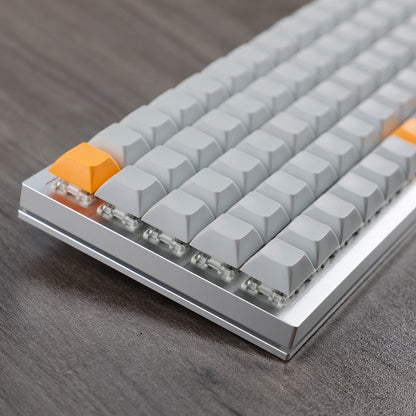 YMDK DSA Profile Gray Orange 107 Keycaps(Dye Sub PBT 1.4mm Thickness/Ortholinear XD75 ID75 Planck Preonic Niu40 Using)