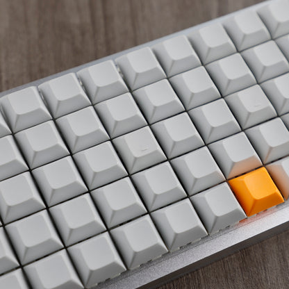 YMDK DSA Profile Gray Orange 107 Keycaps(Dye Sub PBT 1.4mm Thickness/Ortholinear XD75 ID75 Planck Preonic Niu40 Using)