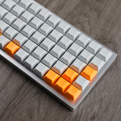 YMDK DSA Profile Gray Orange 107 Keycaps(Dye Sub PBT 1.4mm Thickness/Ortholinear XD75 ID75 Planck Preonic Niu40 Using)