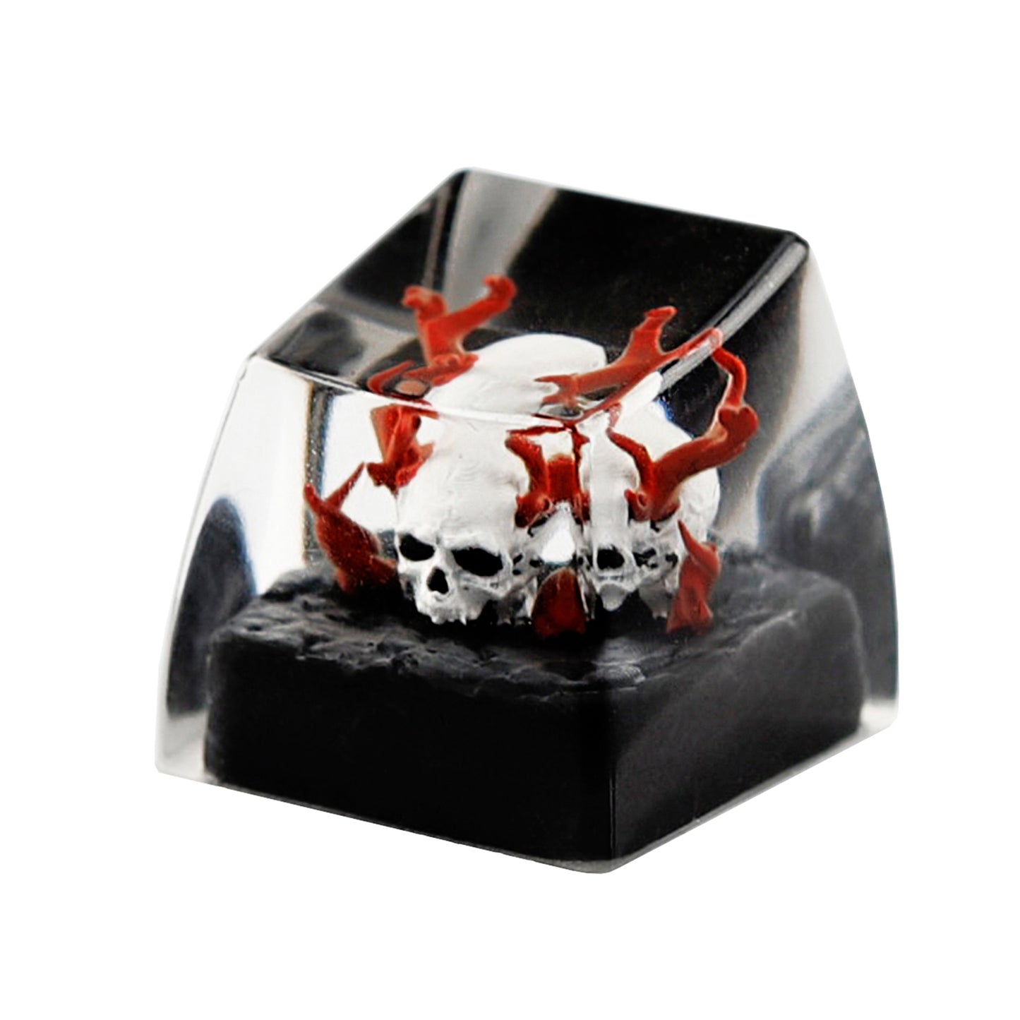 YMDK Resin Skull Personalized Keycaps Creative Homemade Custom Keycaps for MX Mechanical Keyboard