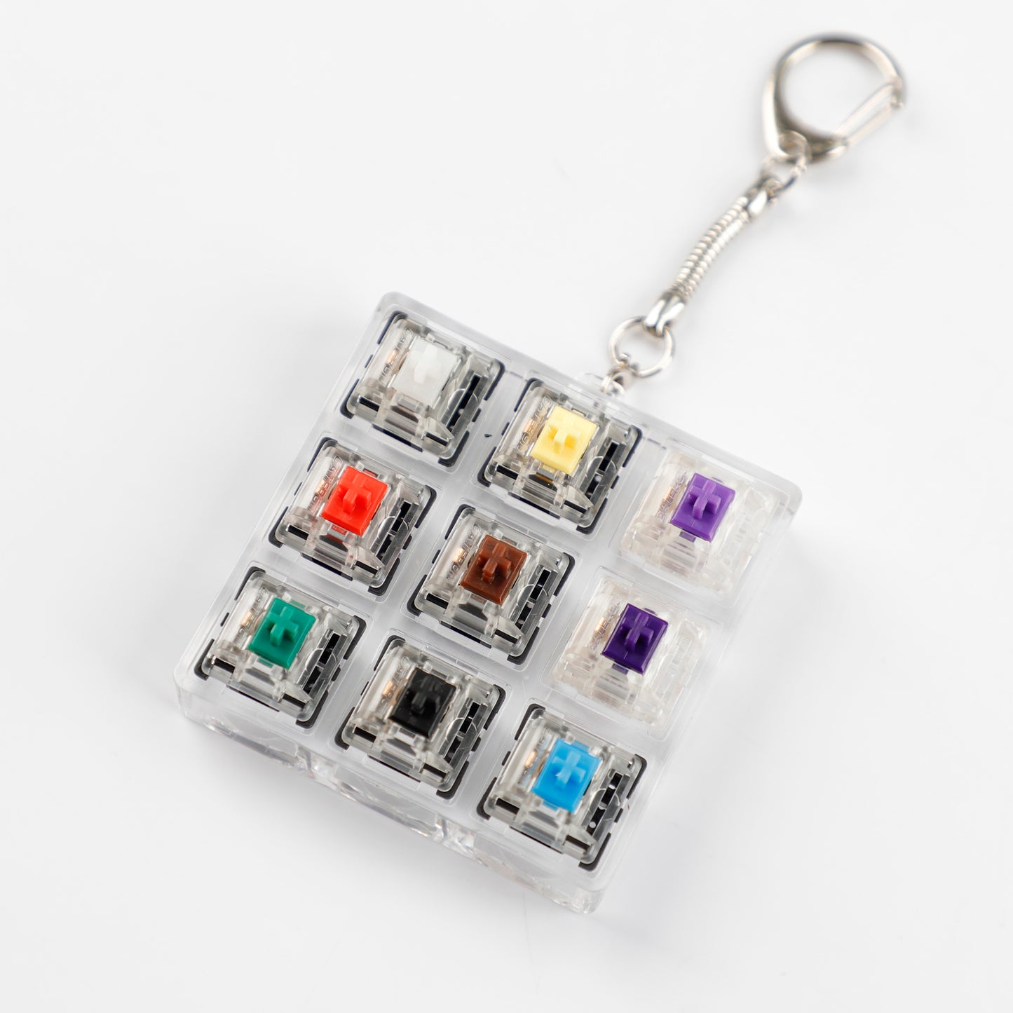 9 Keys Switches Tester(Cherry Gateron Green Clear White Gray Clear Zealio Purple Kailh Box Navy Jade  Switches)