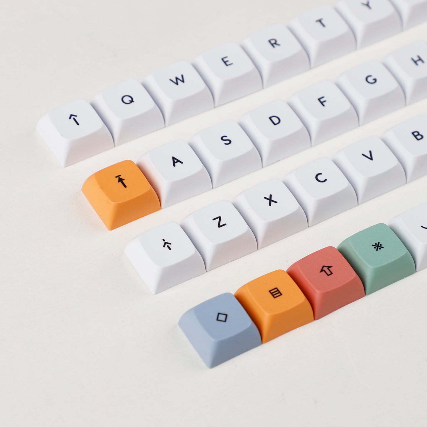 YMDK Colorful theme Dye-Sub Top print XDA Keycap 1.1mm PBT For MX Switches 40% Keyboard Planck YMD40v2 Niu40