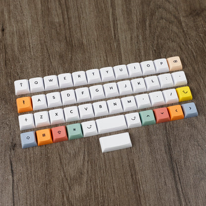 YMDK Colorful theme Dye-Sub Top print XDA Keycap 1.1mm PBT For MX Switches 40% Keyboard Planck YMD40v2 Niu40