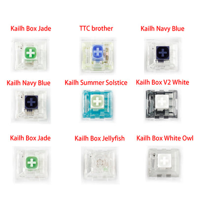 9 Keys Switches Tester(Cherry Gateron Green Clear White Gray Clear Zealio Purple Kailh Box Navy Jade  Switches)
