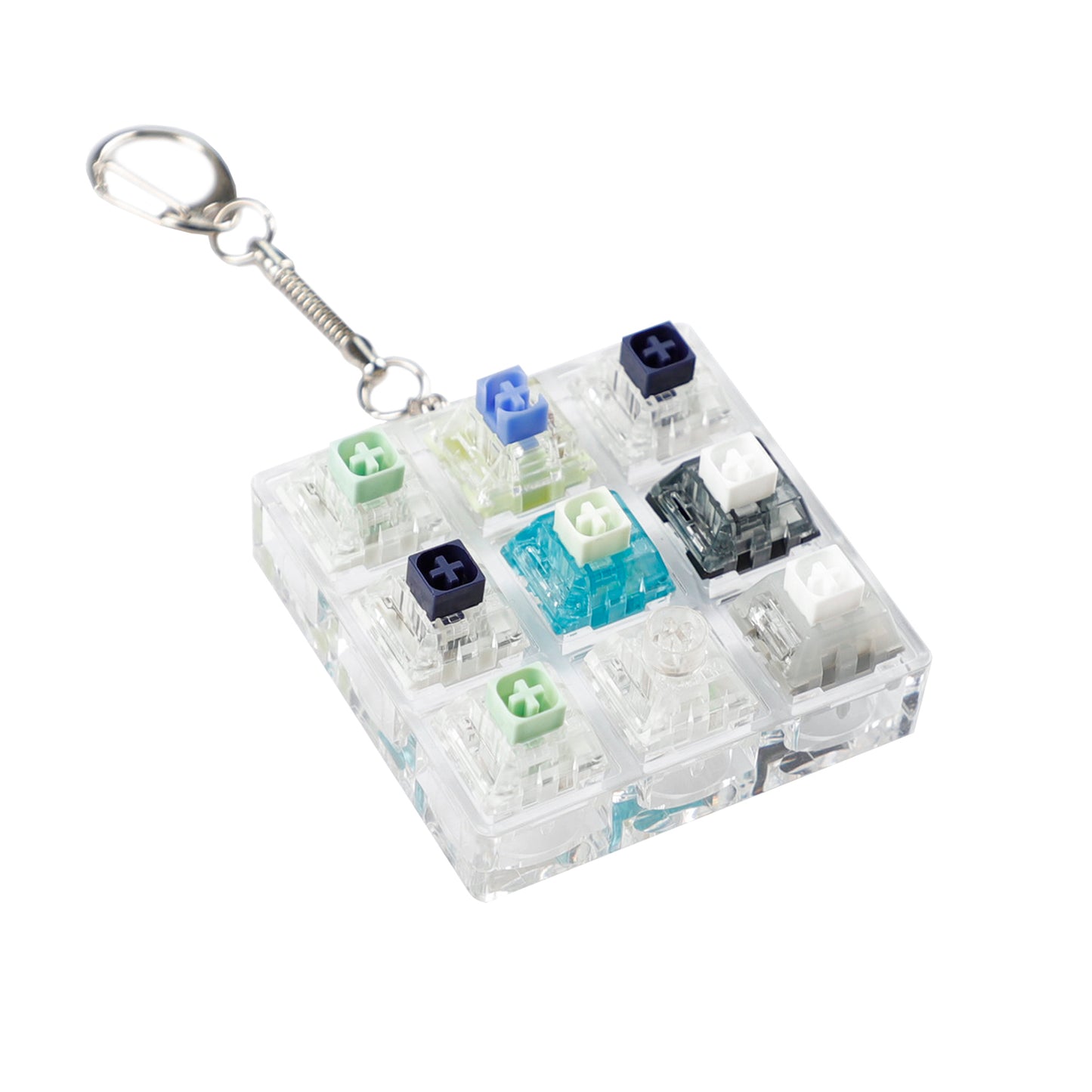 9 Keys Switches Tester(Cherry Gateron Green Clear White Gray Clear Zealio Purple Kailh Box Navy Jade  Switches)