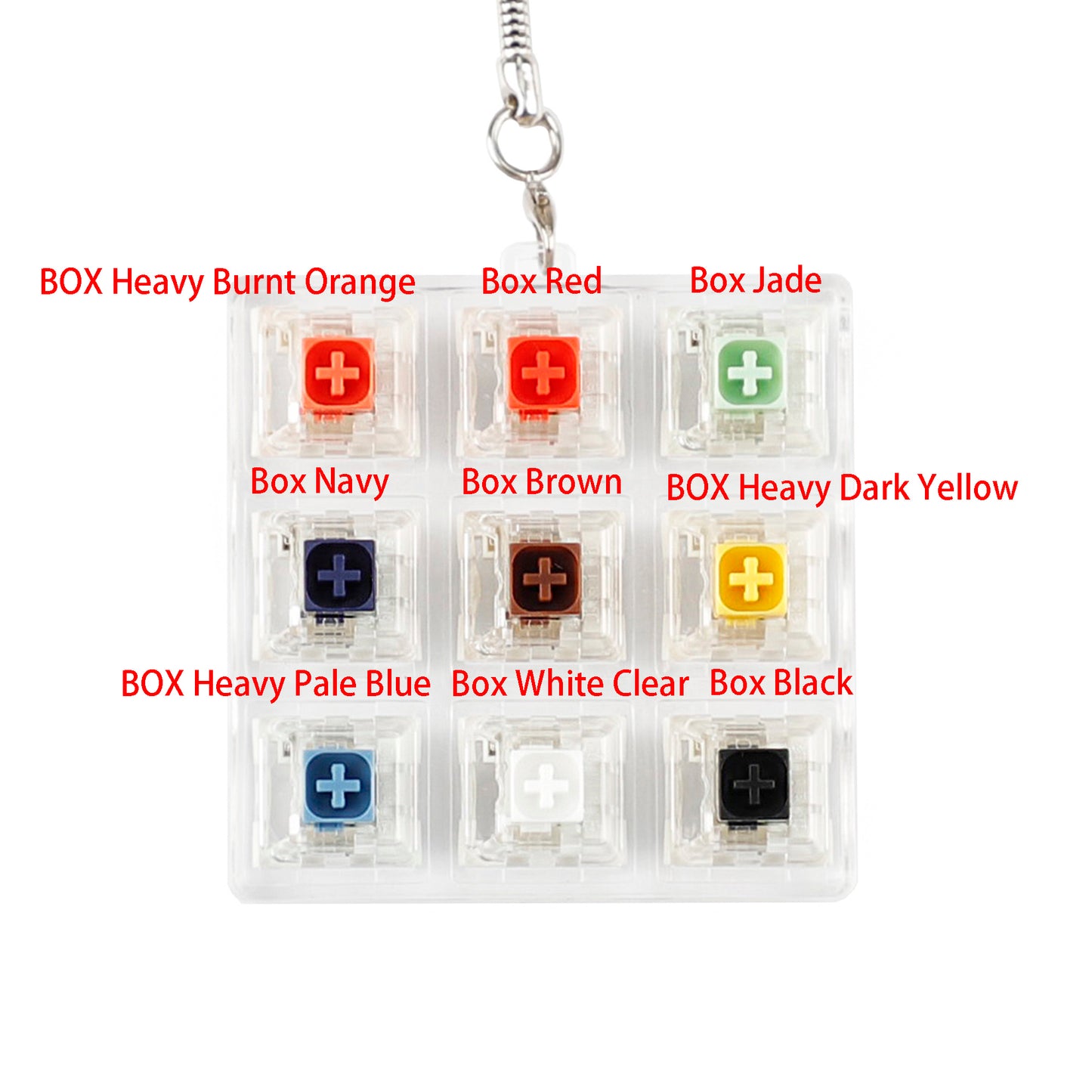 9 Keys Switches Tester(Cherry Gateron Green Clear White Gray Clear Zealio Purple Kailh Box Navy Jade  Switches)