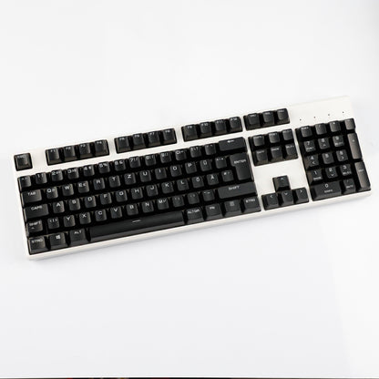 YMDK 105 Keys Swedish Backlit Black White OEM Profile ABS Spray-painted Keycaps for MX Mechanical Keyboards DIY Laser Engraving