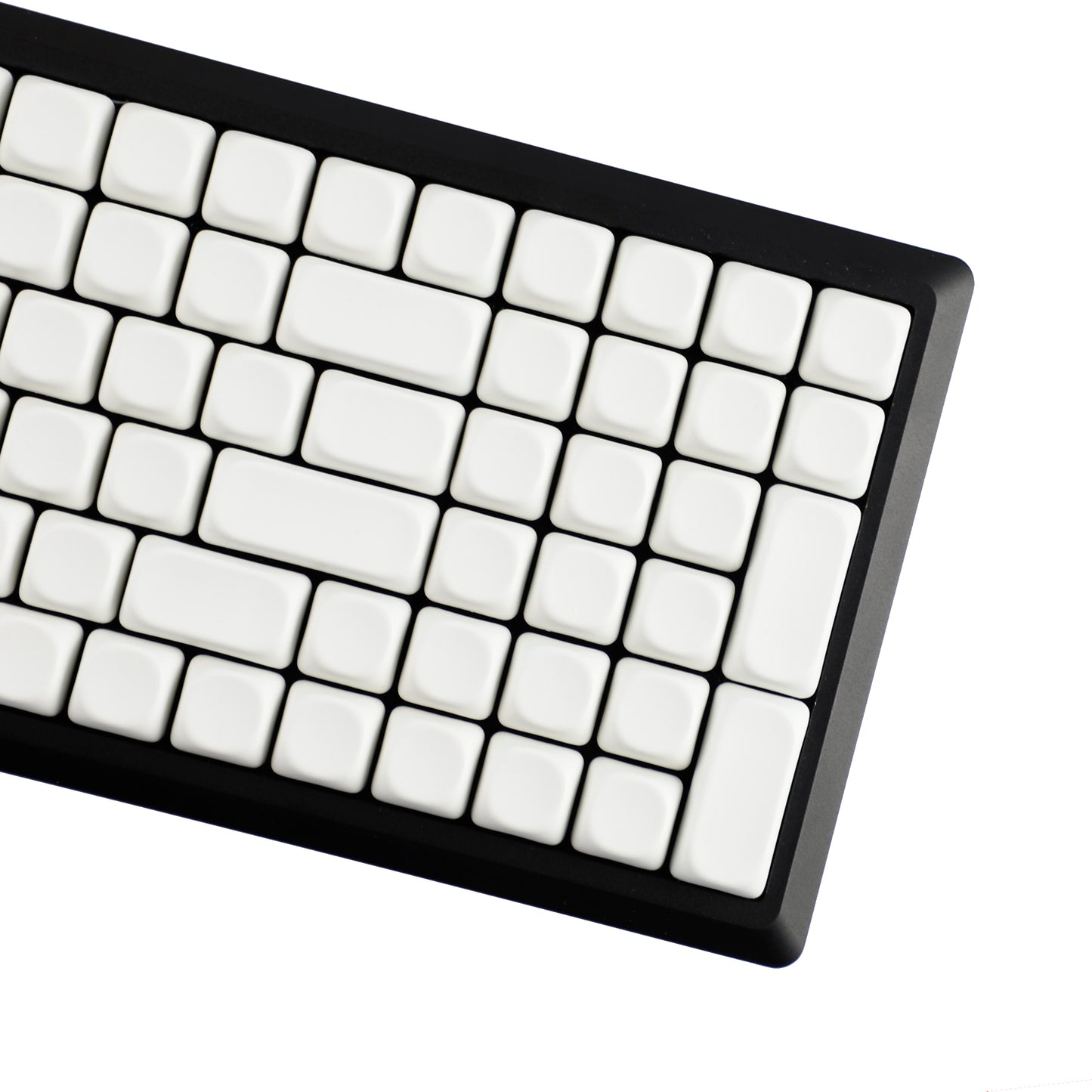 YMDK Pure White MOA Profile Keycap 129 Key Simple Style PBT Dye Sublimation Custom Keycaps for 61/68/84/87/98/104/108 MX Mechanical Keyboard