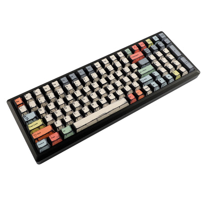YMDK Comic Style Complete Full Set 136 Keys  Keycaps Mixed Light Keycap Creative Interesting PBT Cherry Profile Dye Sub for MX Mechanical Keyboard