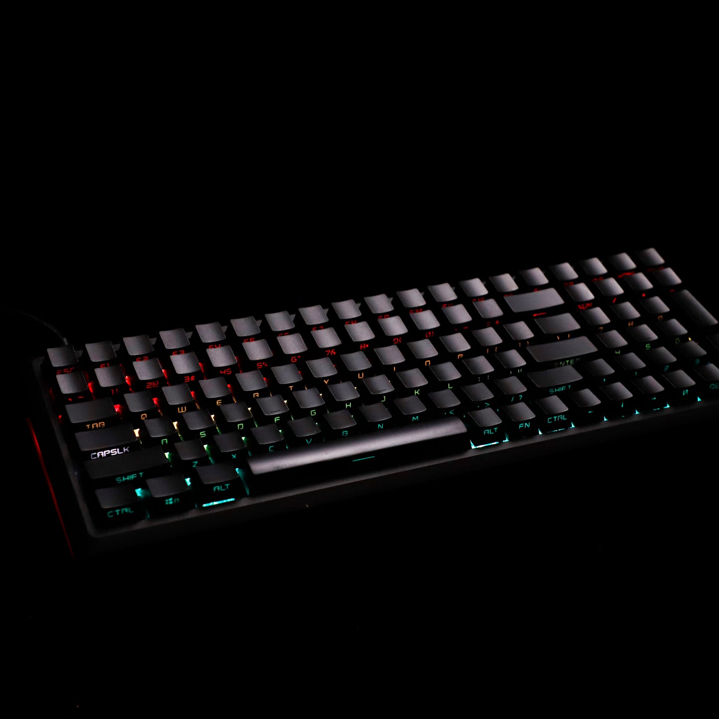 YMDK 140 Black PBT Keycap Double Shot Sidelit OEM Profile Keycaps for 108 104 96 87 84 68 61 MX Mechanical Keyboard