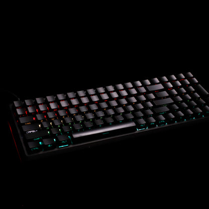 YMDK 140 Black PBT Keycap Double Shot Sidelit OEM Profile Keycaps for 108 104 96 87 84 68 61 MX Mechanical Keyboard