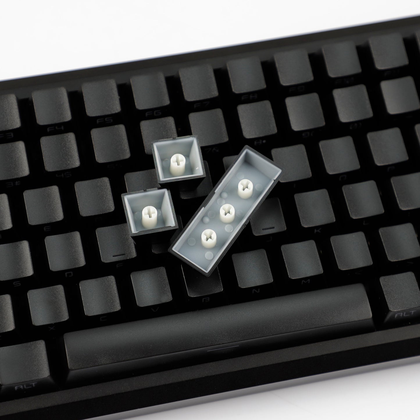 YMDK 140 Black PBT Keycap Double Shot Sidelit OEM Profile Keycaps for 108 104 96 87 84 68 61 MX Mechanical Keyboard