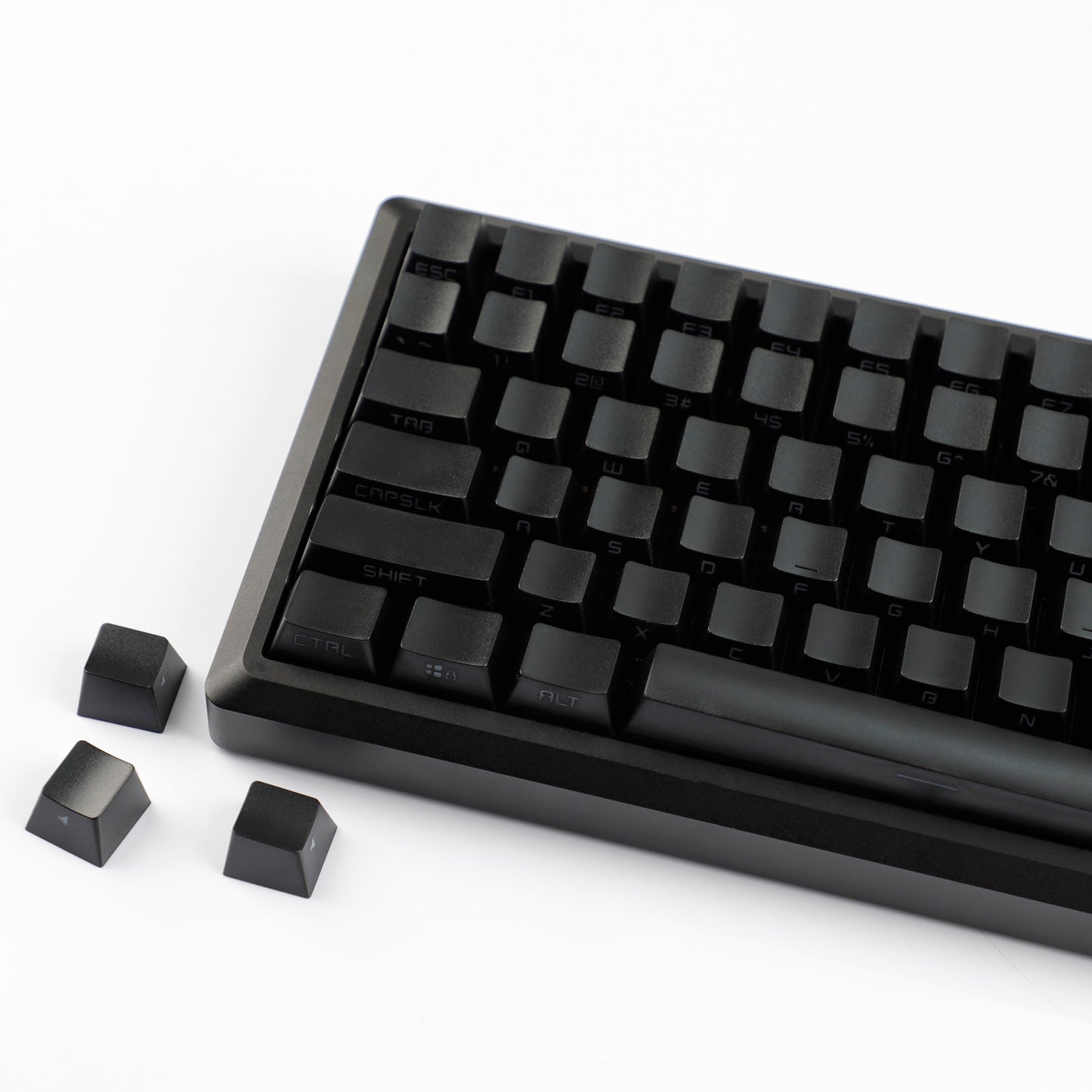 YMDK 140 Black PBT Keycap Double Shot Sidelit OEM Profile Keycaps for 108 104 96 87 84 68 61 MX Mechanical Keyboard