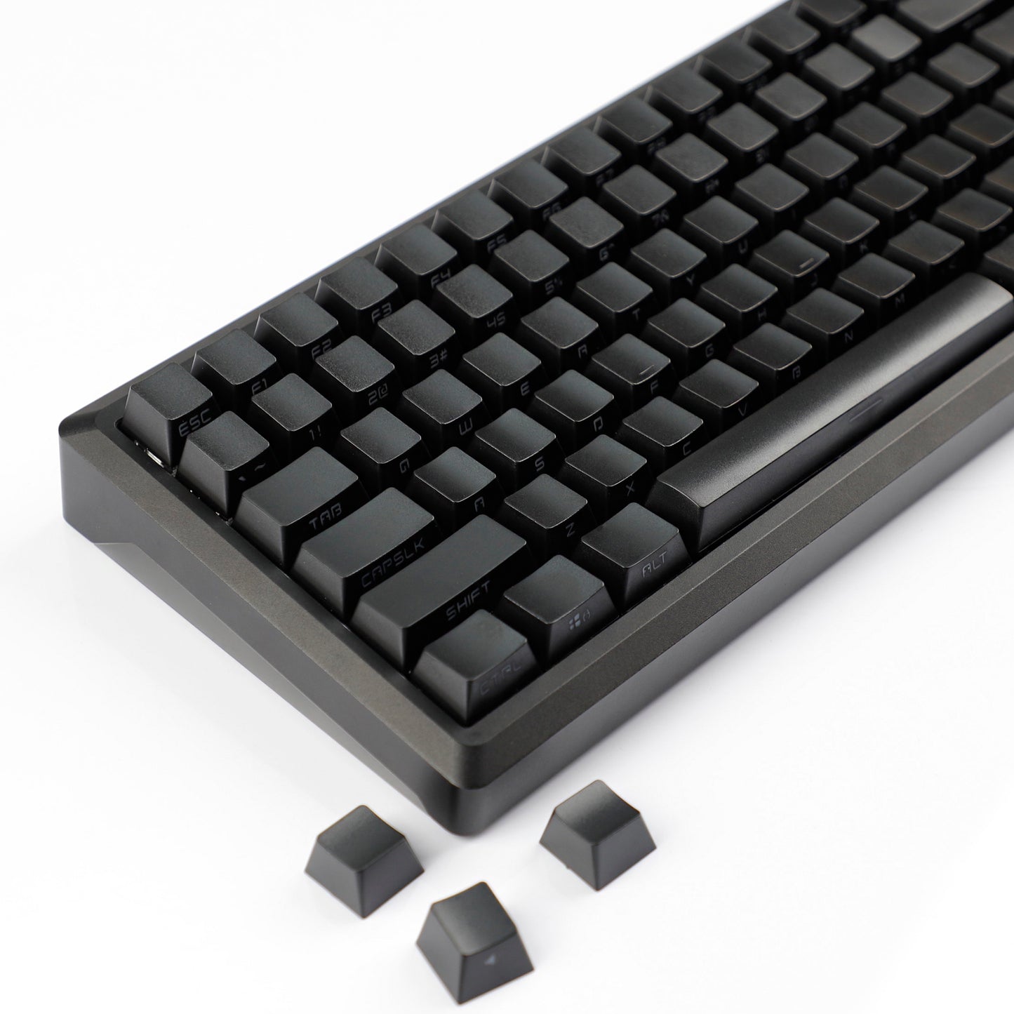 YMDK 140 Black PBT Keycap Double Shot Sidelit OEM Profile Keycaps for 108 104 96 87 84 68 61 MX Mechanical Keyboard