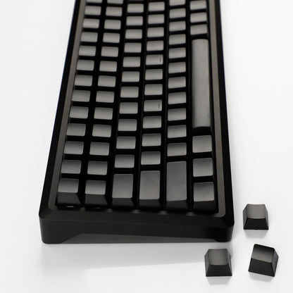 YMDK 140 Black PBT Keycap Double Shot Sidelit OEM Profile Keycaps for 108 104 96 87 84 68 61 MX Mechanical Keyboard