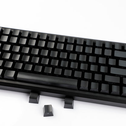 YMDK 140 Black PBT Keycap Double Shot Sidelit OEM Profile Keycaps for 108 104 96 87 84 68 61 MX Mechanical Keyboard