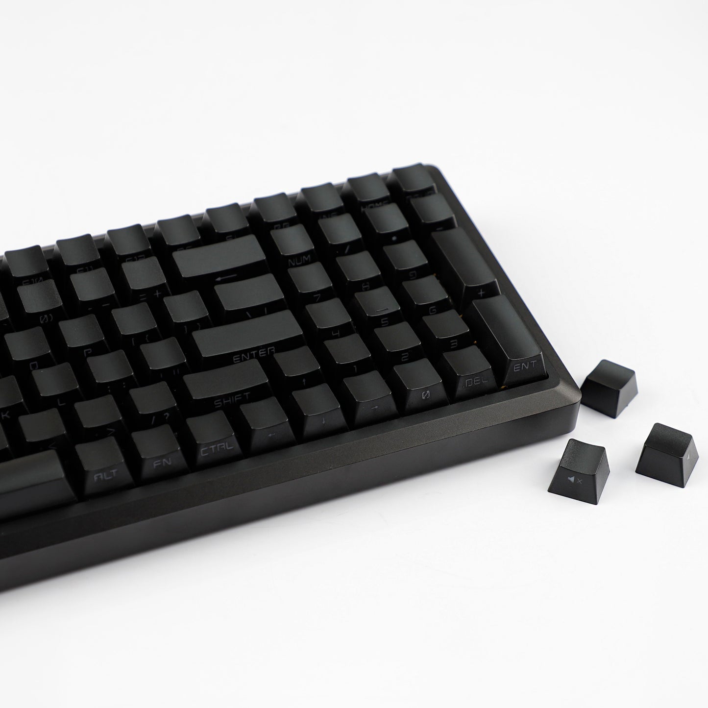 YMDK 140 Black PBT Keycap Double Shot Sidelit OEM Profile Keycaps for 108 104 96 87 84 68 61 MX Mechanical Keyboard