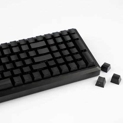 YMDK 140 Black PBT Keycap Double Shot Sidelit OEM Profile Keycaps for 108 104 96 87 84 68 61 MX Mechanical Keyboard