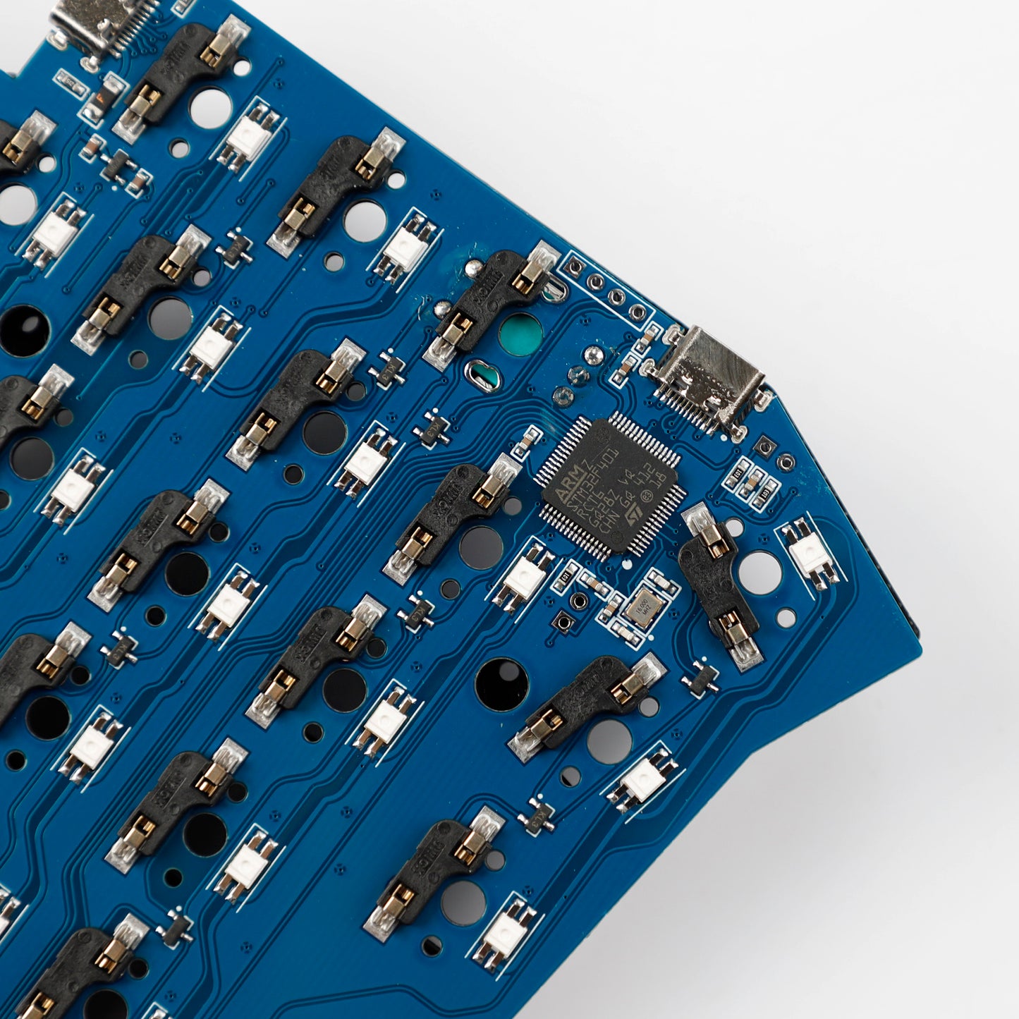 BORNE Knobs Corne4×6 Layout 58 Keys Ergonomic Wired Hot-swap Split MX Mechanical Keyboard South RGB QMK VIAL Programmable