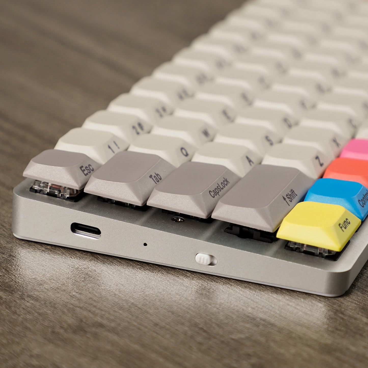 YMDK Ultra-slim Low profile keycap Side Print MX Series PBT Keycap for 61/64/75/87/96 ultra-slim keyboard