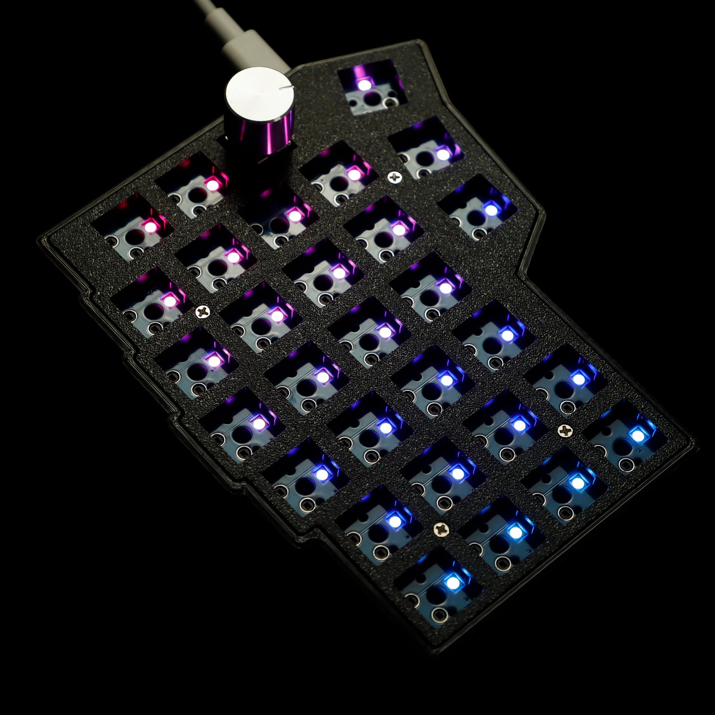 BORNE Knobs Corne4×6 Layout 58 Keys Ergonomic Wired Hot-swap Split MX Mechanical Keyboard South RGB QMK VIAL Programmable