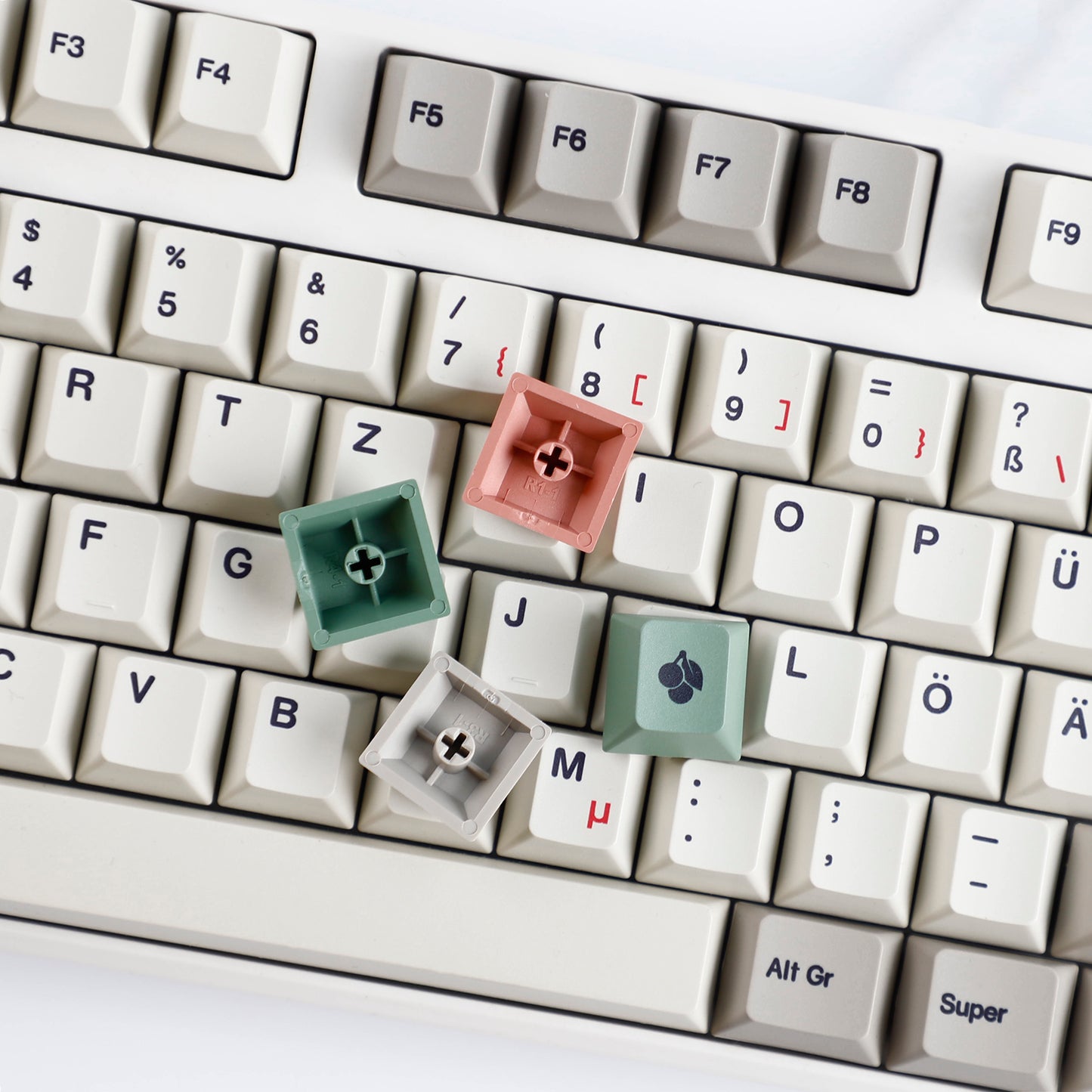 YMDK 161 Keys 9009 English Korean German QWERTZ Cherry Profile Dye Sub Top Print PBT Keycap for 61/68/87/98/104/108 Layout MX Mechanical Keyboard