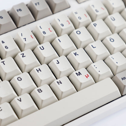 YMDK 161 Keys 9009 English Korean German QWERTZ Cherry Profile Dye Sub Top Print PBT Keycap for 61/68/87/98/104/108 Layout MX Mechanical Keyboard