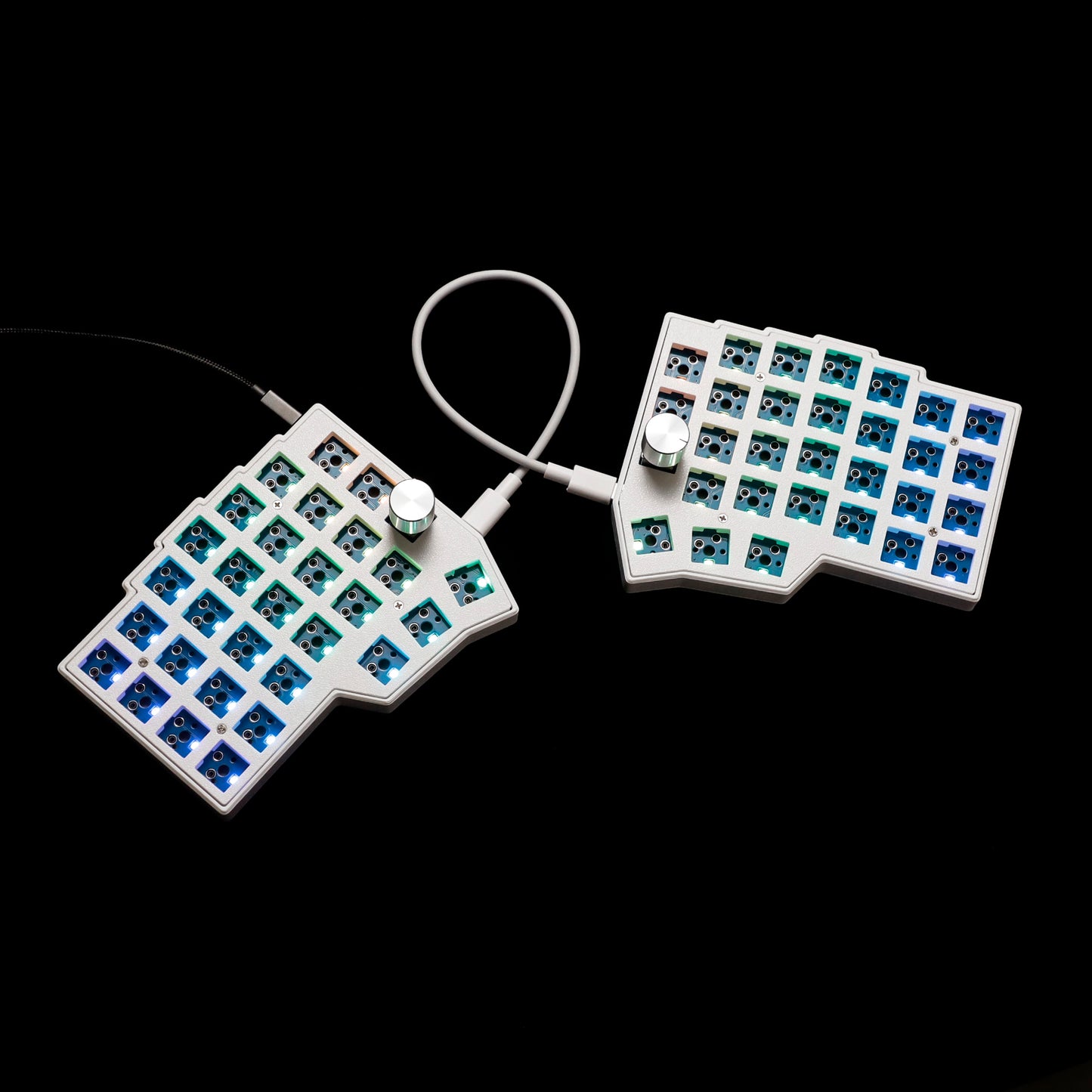 BORNE Knobs Corne4×6 Layout 58 Keys Ergonomic Wired Hot-swap Split MX Mechanical Keyboard South RGB QMK VIAL Programmable