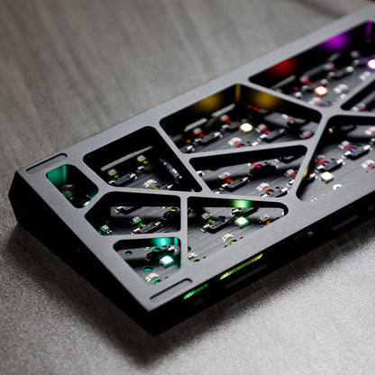 YMDK 60% Hollow60 Aluminum Case(Poker2 Pok3r Faceu60 YD60MQ GK61 GK64 DK64 YMD62 Supported)