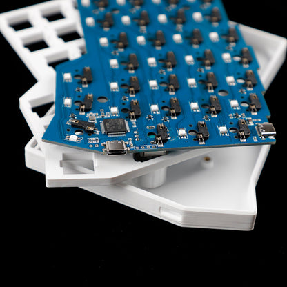 BORNE Knobs Corne4×6 Layout 58 Keys Ergonomic Wired Hot-swap Split MX Mechanical Keyboard South RGB QMK VIAL Programmable