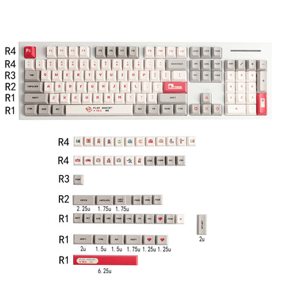 153 Gameboy Retro Keycaps(Dye Sub Cherry Profile/TKL GK61 96 GMMK Using)