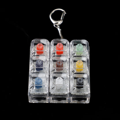 9 Keys Switches Tester(Cherry Gateron Green Clear White Gray Clear Zealio Purple Kailh Box Navy Jade  Switches)