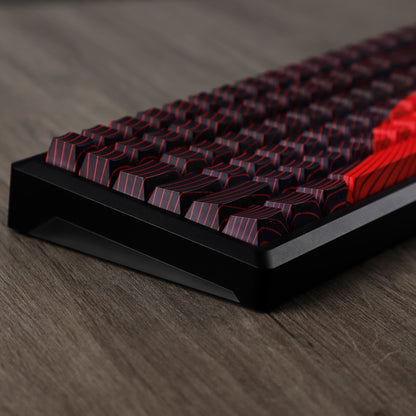 YMDK Contour Line Theme Cherry Profile Keycaps Dye Sub Set PBT Material Keycap for Mechanical keyboard 61 87 108