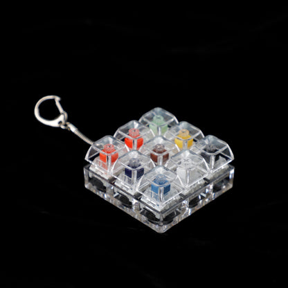 9 Keys Switches Tester(Cherry Gateron Green Clear White Gray Clear Zealio Purple Kailh Box Navy Jade  Switches)