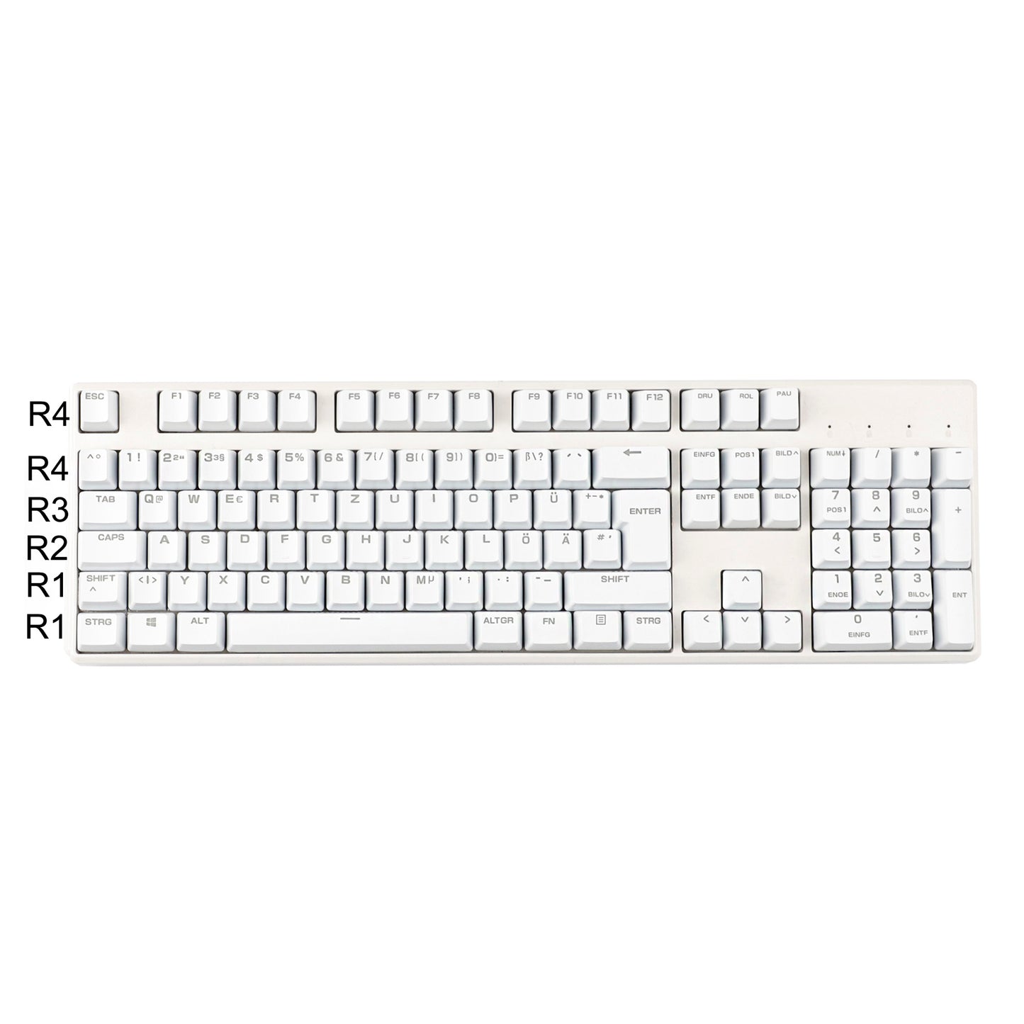 YMDK 105 Keys Swedish Backlit Black White OEM Profile ABS Spray-painted Keycaps for MX Mechanical Keyboards DIY Laser Engraving