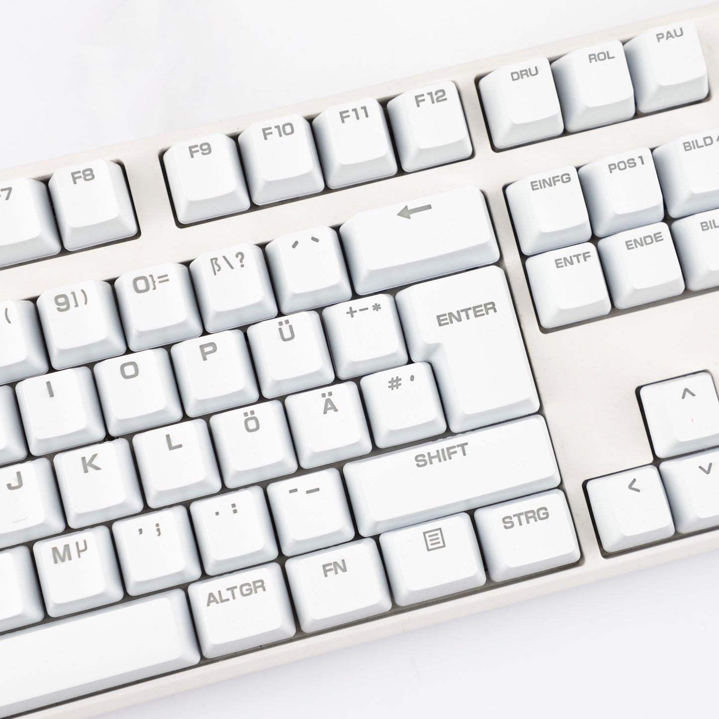 YMDK 105 Keys Swedish Backlit Black White OEM Profile ABS Spray-painted Keycaps for MX Mechanical Keyboards DIY Laser Engraving