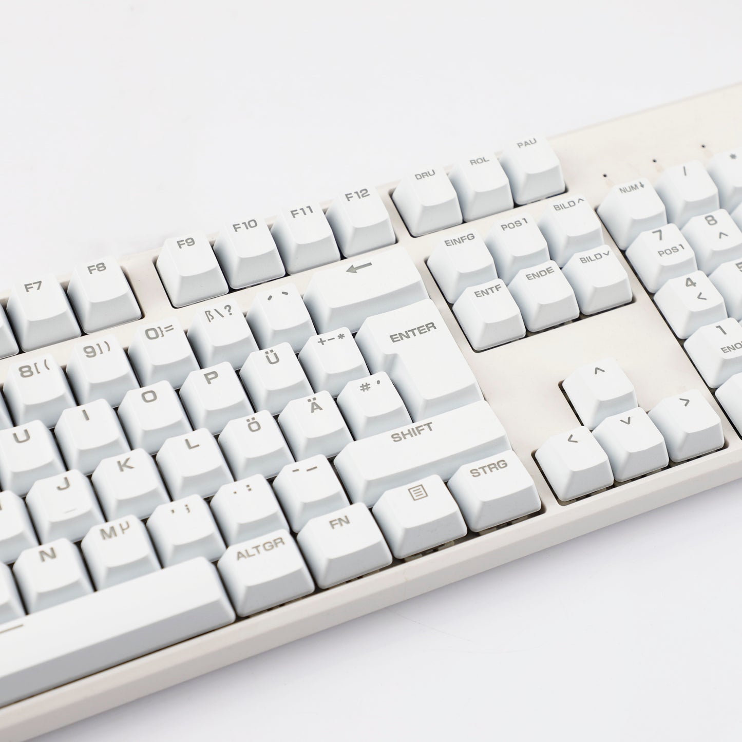 YMDK 105 Keys Swedish Backlit Black White OEM Profile ABS Spray-painted Keycaps for MX Mechanical Keyboards DIY Laser Engraving