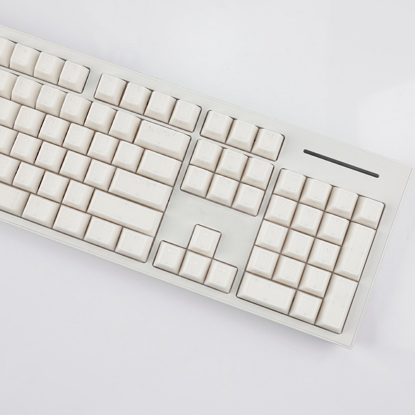 YMDK 142 Keys Jade Frame Keycaps White Character Border PBT Double Shot Cherry Profile Keycap for 61/68/84/87/98/104/108 Layout MX Mechanical Keyboard