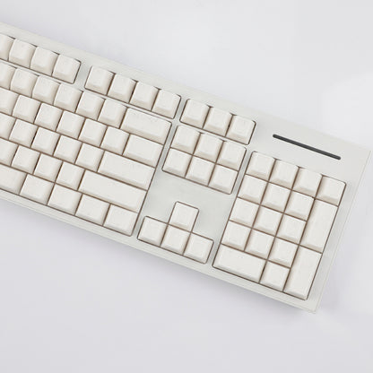 YMDK 142 Keys Jade Frame Keycaps White Character Border PBT Double Shot Cherry Profile Keycap for 61/68/84/87/98/104/108 Layout MX Mechanical Keyboard