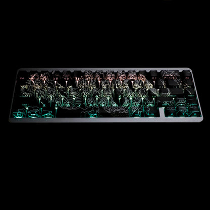 YMDK Chinese Dragon Theme Keycaps Full Set 78 keys Creative PBT Dye Sub Cherry Profile Light-transmitting for 60/61/64/68 MX Mechanical Keyboard