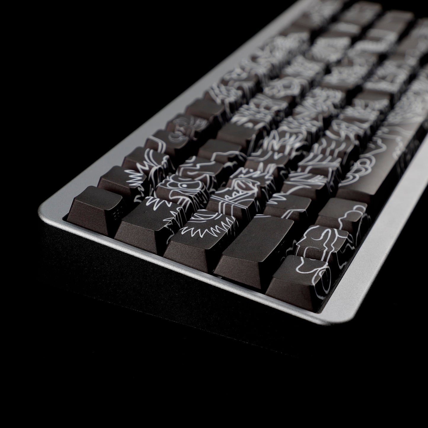 YMDK Chinese Dragon Theme Keycaps Full Set 78 keys Creative PBT Dye Sub Cherry Profile Light-transmitting for 60/61/64/68 MX Mechanical Keyboard