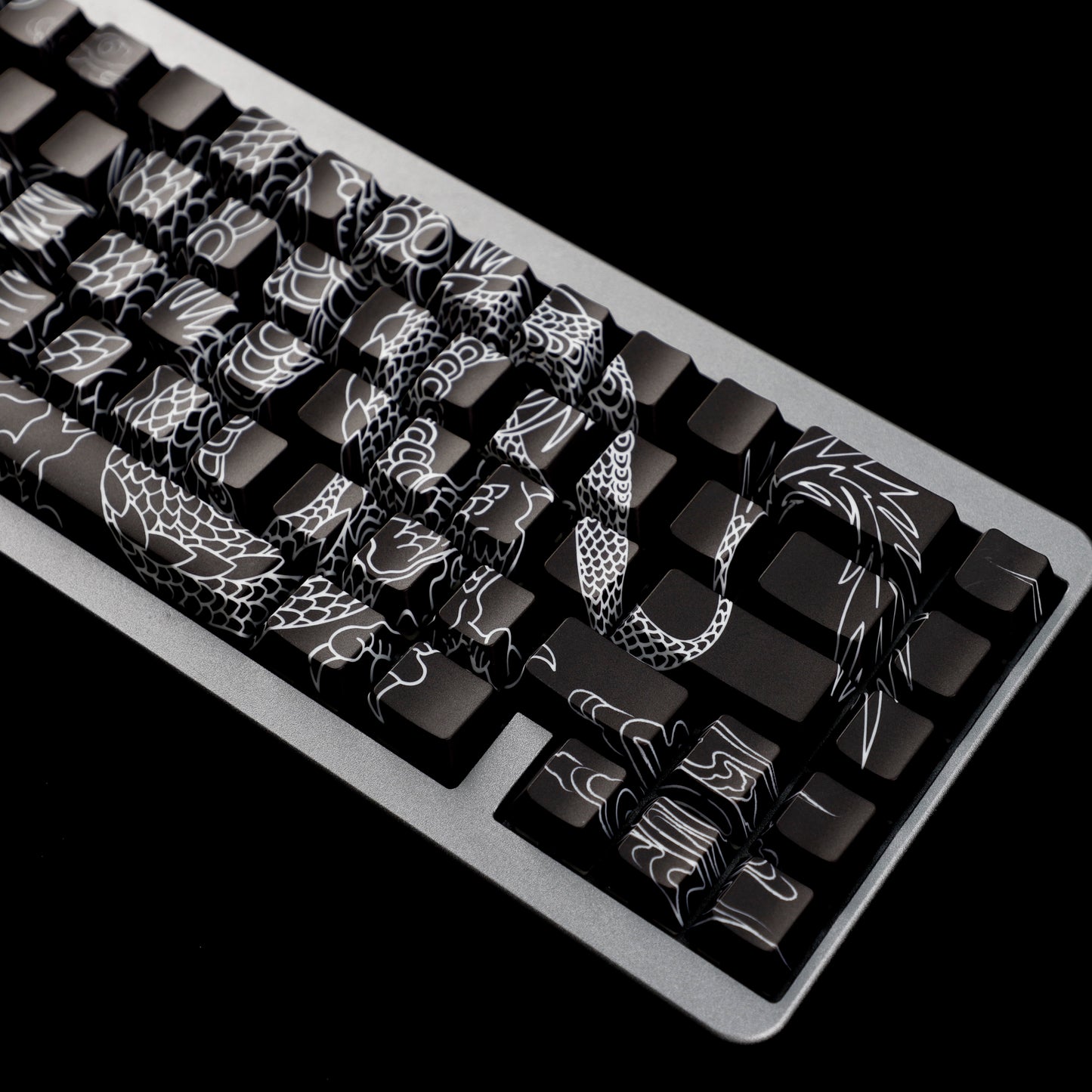 YMDK Chinese Dragon Theme Keycaps Full Set 78 keys Creative PBT Dye Sub Cherry Profile Light-transmitting for 60/61/64/68 MX Mechanical Keyboard