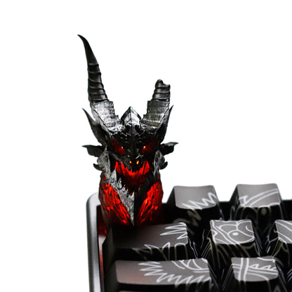 YMDK World of Warcraft Theme Personalized Keycaps Illuminated Keycap Deathwing Lich King Custom Key Caps for MX Mechanical Keyboards