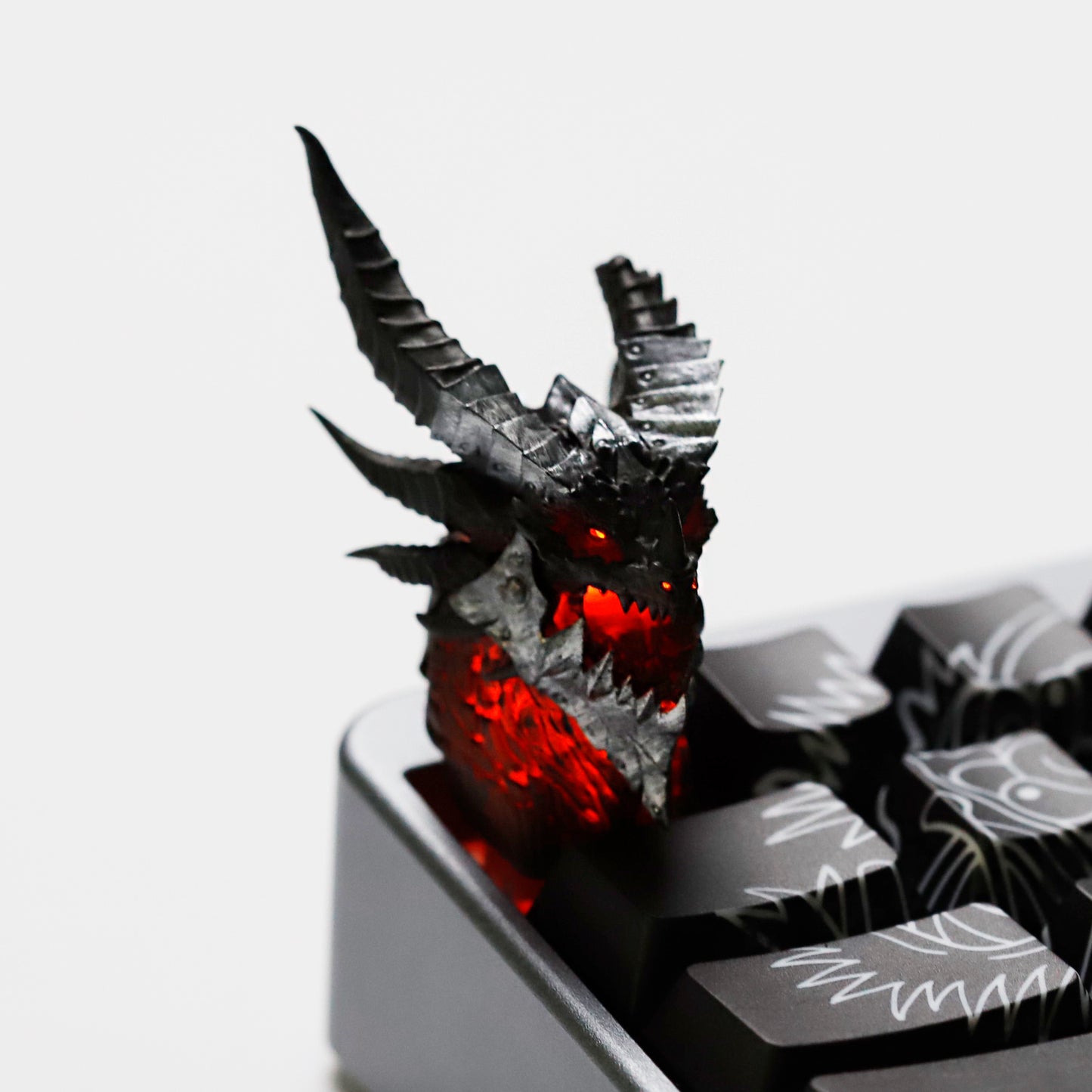 YMDK World of Warcraft Theme Personalized Keycaps Illuminated Keycap Deathwing Lich King Custom Key Caps for MX Mechanical Keyboards