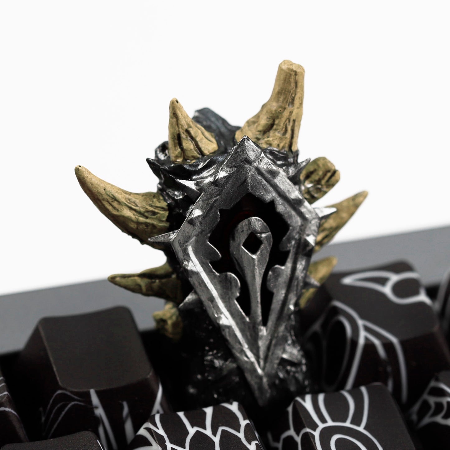 YMDK Tribal Totem Style Resin Keycap - Cool Unique Monster-Themed 3D Custom Decorative Keycap for MX Mechanical Keyboard