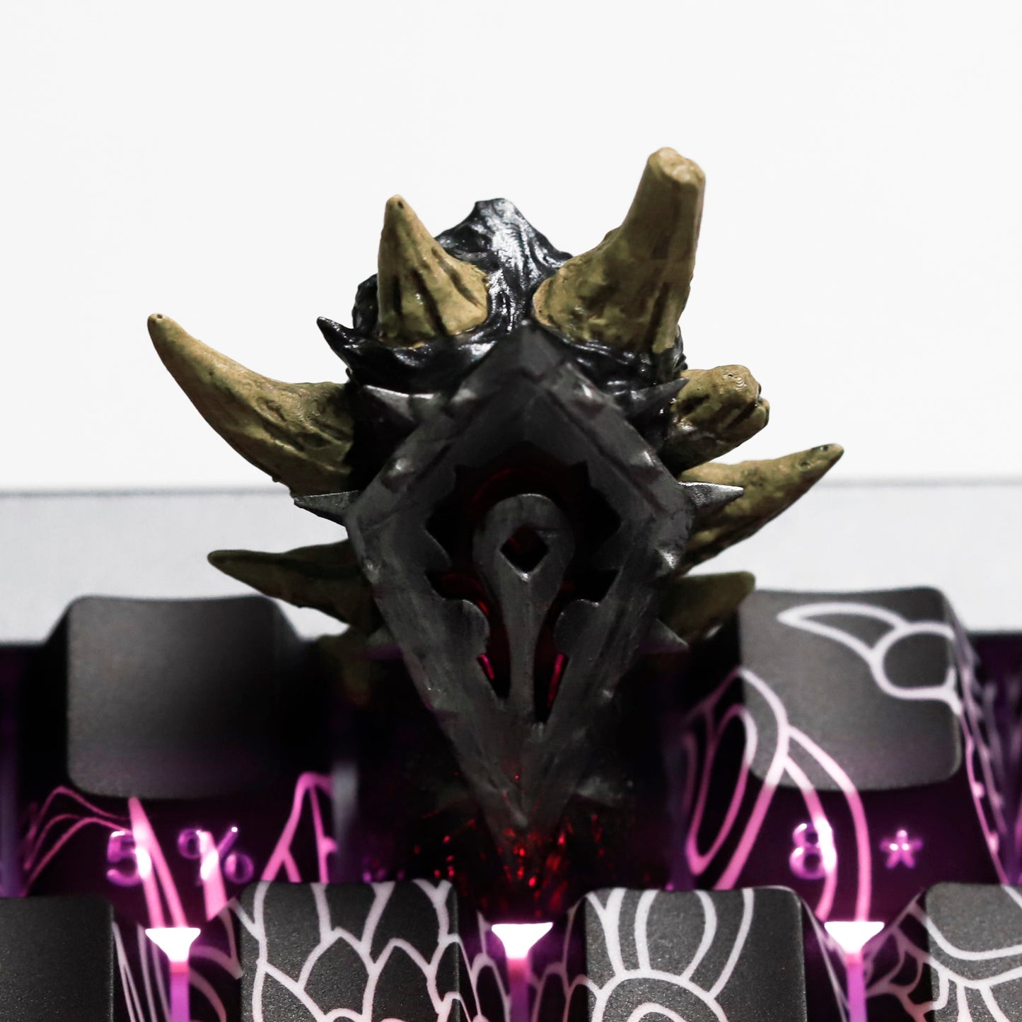 YMDK Tribal Totem Style Resin Keycap - Cool Unique Monster-Themed 3D Custom Decorative Keycap for MX Mechanical Keyboard