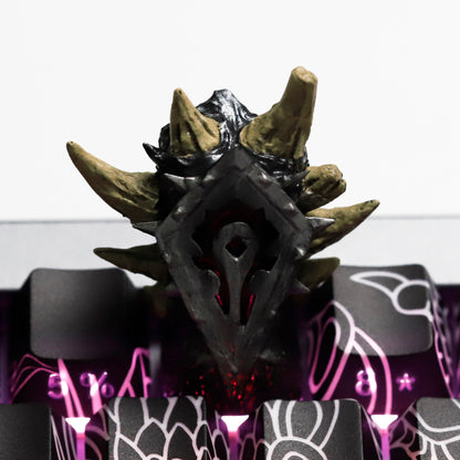 YMDK Tribal Totem Style Resin Keycap - Cool Unique Monster-Themed 3D Custom Decorative Keycap for MX Mechanical Keyboard