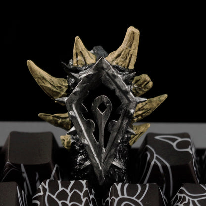 YMDK Tribal Totem Style Resin Keycap - Cool Unique Monster-Themed 3D Custom Decorative Keycap for MX Mechanical Keyboard